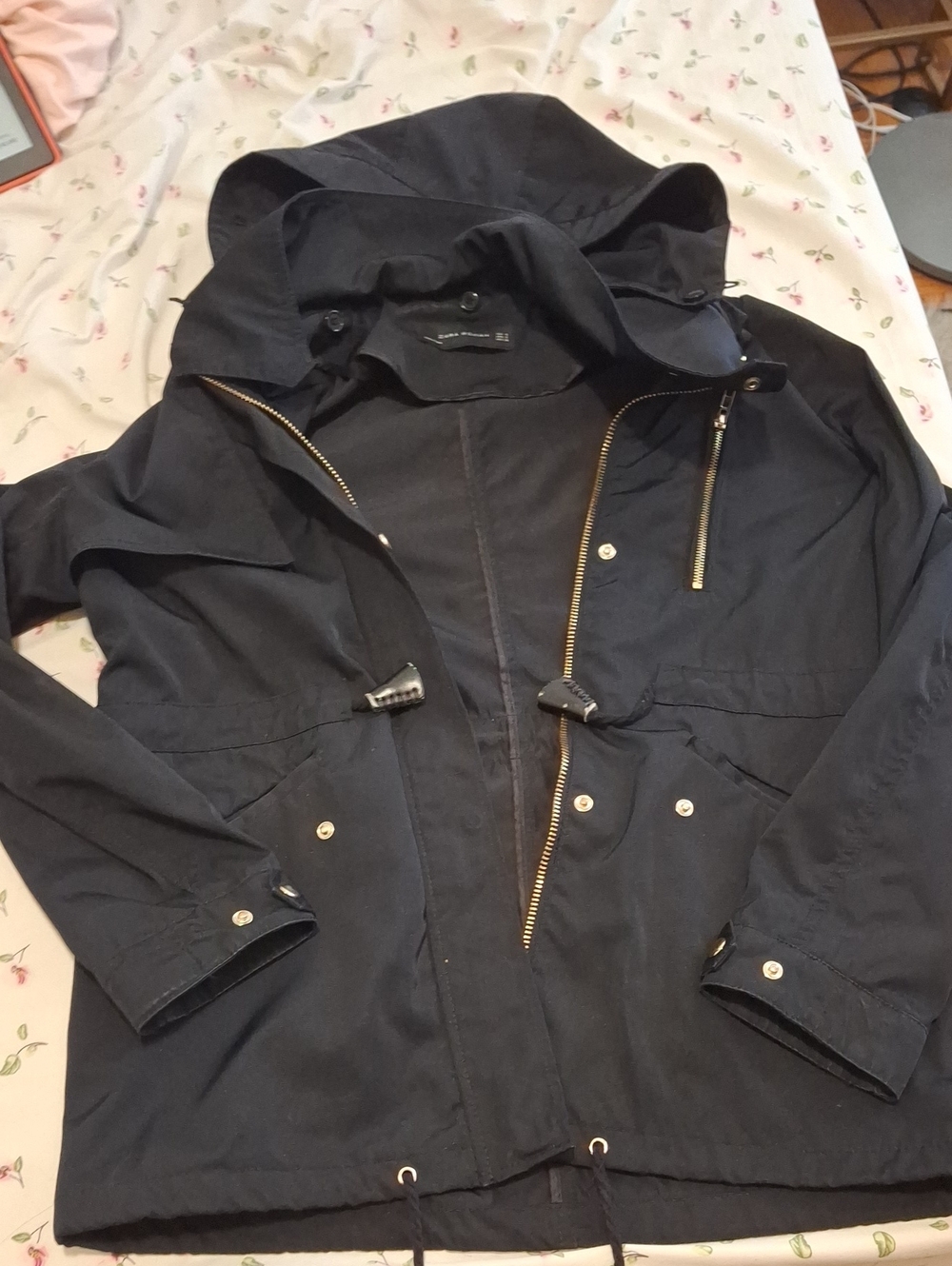 Zara Women Raincoat With Detachable Hood